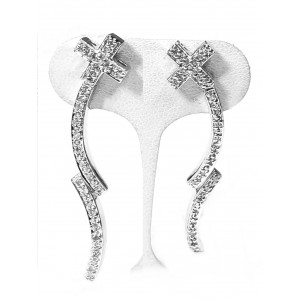 Diamond Drop Earrings in 14kt White Gold