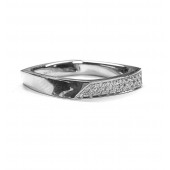 Diamond Band "TIFFANY & CO GENTRY" Squared ring, in 18kt. White