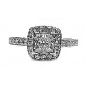 1ct. Princess Cut Diamond Engagement Ring in White Gold