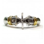 Platinum & 18kt Diamond Engagement Ring Mounting