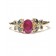 Butterfly Diamond Engagement Ring w/ Ruby Center in 14kt. Yellow Gold