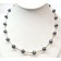Black Pearl Necklace with 14kt Gold Spacers 18"