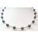 Black Pearl Necklace with 14kt Gold Spacers 18"